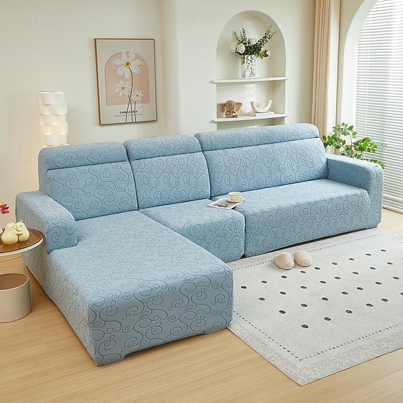 elastiskt jacquardtyg sofföverdrag stretch sofföverdrag sektionsl-form sofföverdrag hörnfodral för vardagsrum 1/2/3/4 sits 2025 - $43.99 –P6