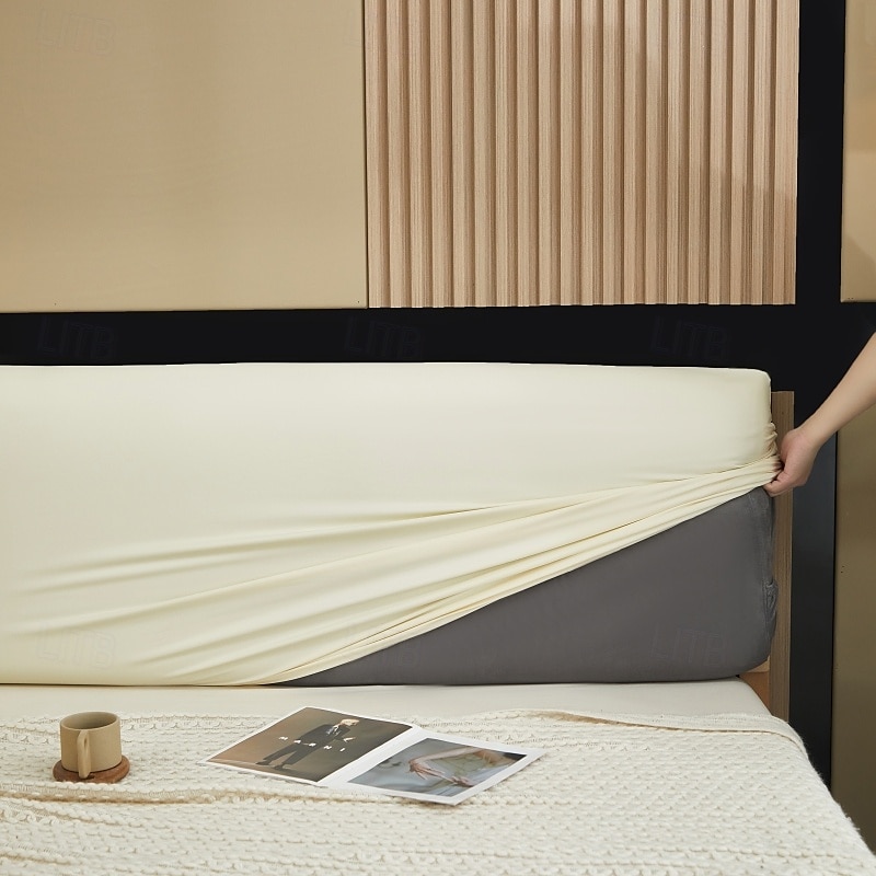 Capa de cabeceira de couro artificial pu à prova d'água, capa elástica para hotel, casa, cama com tudo incluso, proteção contra poeira, cabeceira de 2025 por $30.99 –P12