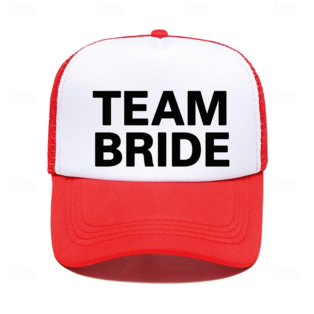 Chic BRIDE Print Baseball Cap for Women - Adjustable, Sun-Protective Mesh Trucker Hat with Breathable Design - Perfect for Spring & Summer Outings 2025 - $10.99 –P16