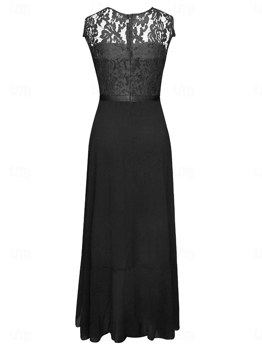 Sukienka na graduacje dla kobiet Sukienka maxi Jednolity kolor Sukienka balowa Sukienka w kształcie litery A Sukienka Fit and Flare Elegancka Formalna Półformalna Gość na wakacje Zaręczyny Przyjęcie 2025 - $41.99 –P14