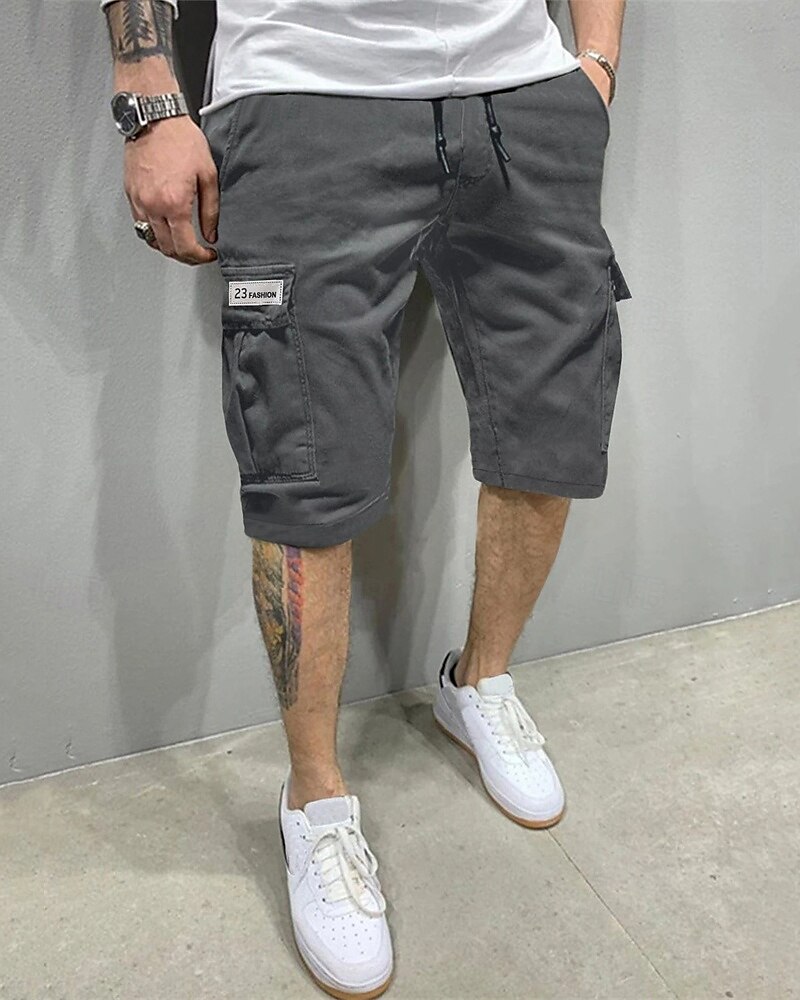 Homens Bermuda Cargo Calção Shorts de Trilha Com Cordão Cintura elástica Bolso multi Tecido Vestível Comprimento do joelho Ao ar livre Diário Acampar e Caminhar Moda Clássico ダークカーキ Exército verde de 2025 por $16.49 –P4