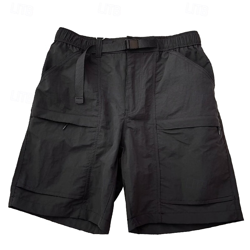 Herre Taktiske shorts Cargoshorts Shorts Bermudashorts Elastisk midje Lomme med glidelås Rett ben عادي Pustende Hurtigtørkende Knelengde utendørs Avslappet Camping & Vandring Sport Mote Svart Grønn 2025 - $20.99 –P6