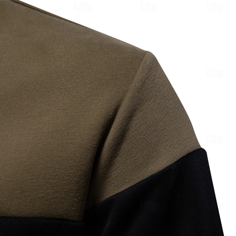 Herr Polo sweatshirt Gul Armégrön Rubinrött Blå Grön Kavajslag Färgblock Ledigt Dagligen Sport Ledigt Vår & Höst Kläder Pull Tröjor Långärmad 2025 - $25.99 –P4