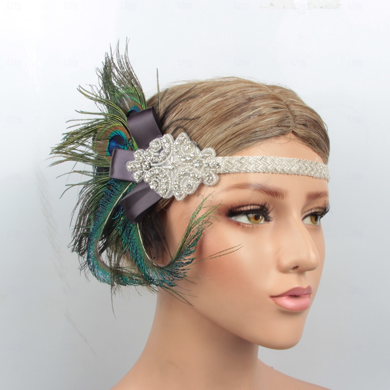 Retró 1920-as évek Sisak Álarcosbál Flapper fejpánt A nagy Gatsby Charleston Toll Jelmez Női Mindszentek napja Farsang Álarcos mulatság Koktélparty Diákbál Menyegző Tini Felnőttek Fejfedők 2025 - $13.99 –P4