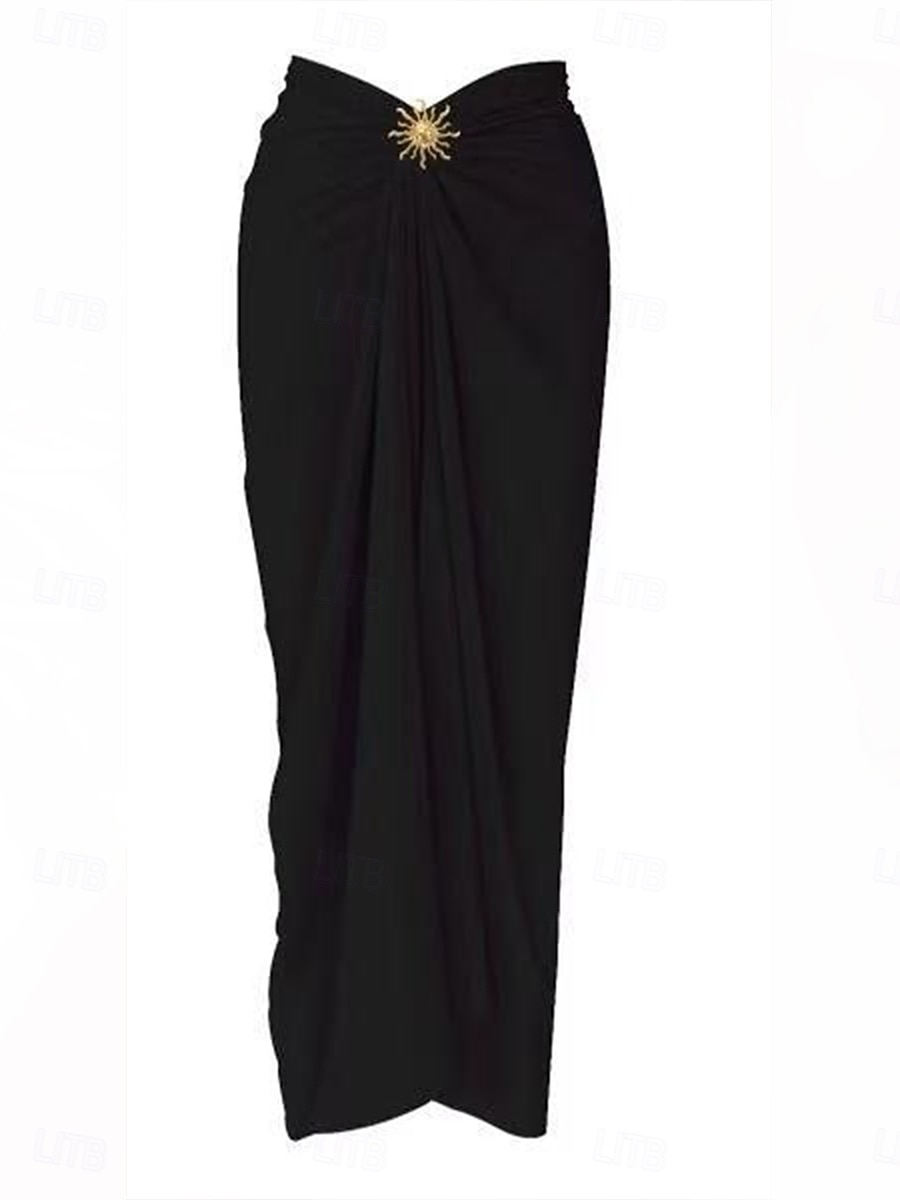 Dam Badkläder En bit Monokini Baddräkt Öppen rygg Magkontroll Hög midja Smal Semester Standkläder Ensfärgat Axelbandslös Ärmlös Baddräkter 2025 - $41.99 –P4