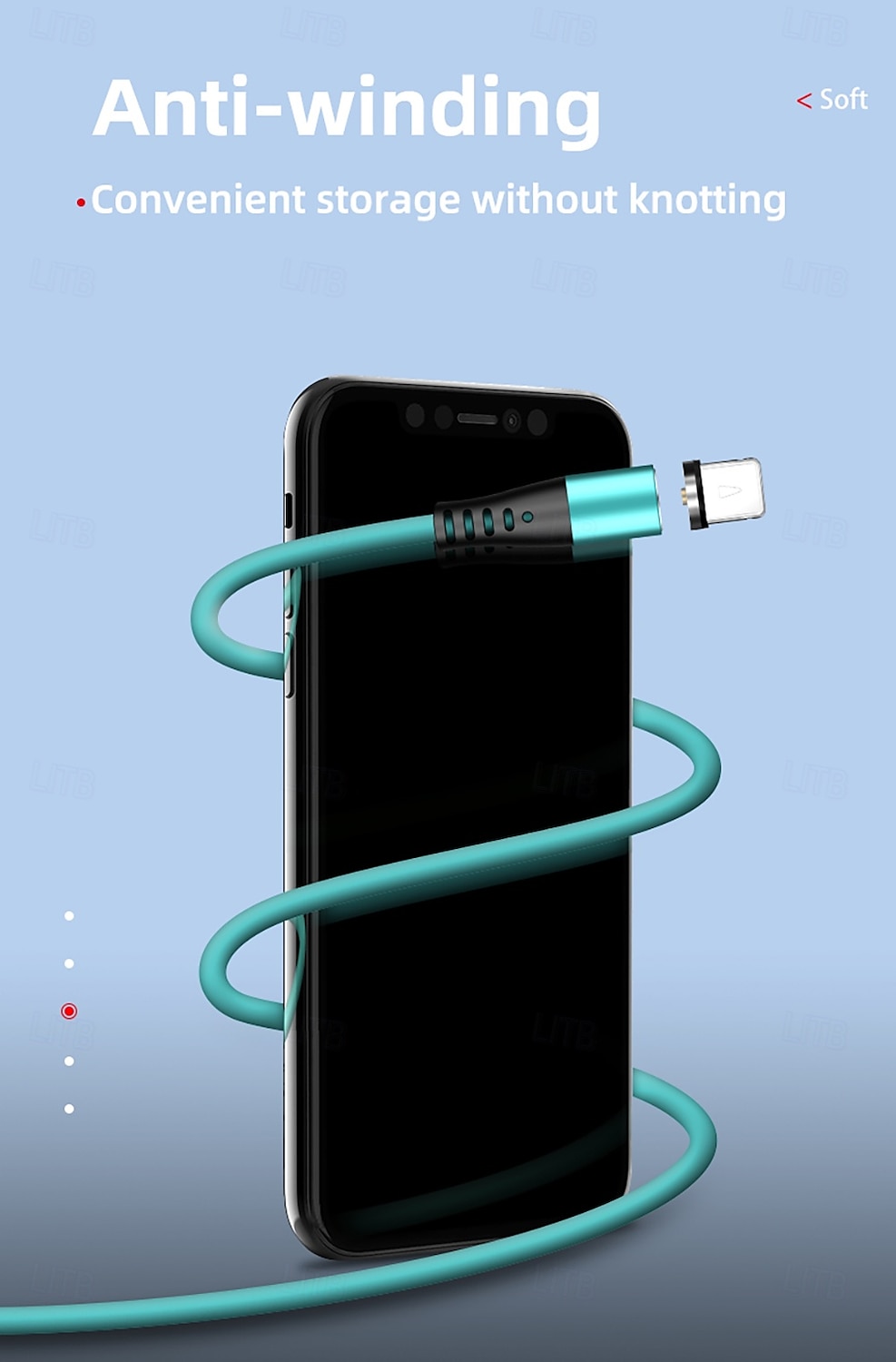 USB C kabel Bleskový kabel Micro USB kabel USB A na Lightning / micro / USB C 2.4 A Nabíjecí kabel Magnetické Tekutý silikagel Pro iPad Samsung Xiaomi Doplňky k mobilu 2025 - $13.99 –P17