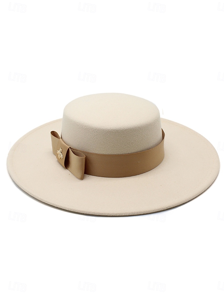 Chapeaux en tulle et coton chapeau fedora élégant vintage pour un mariage avec un accessoire de noeud headwear chapeaux robe de course de 2025 ? $36.99 –P2