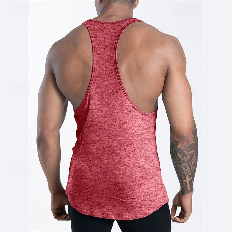 Herren Tank Top Weste Unterhemd Ärmelloses Shirt Ärmellos U-Ausschnitt Sommer Einfach Mode Designer Basic Urlaub Straße Ausgehen Schwarz Rosa Marineblau Top T-Shirt für Herren 2025 - $12.99 –P3