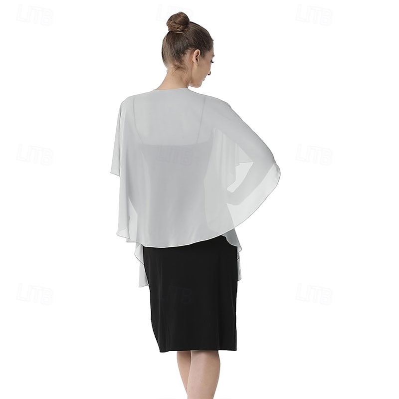 châle de soirée en mousseline de soie, châles et écharpes de mariage pour femmes, robe de mariée de fête pour occasions spéciales de 2025 ? $29.99 –P5