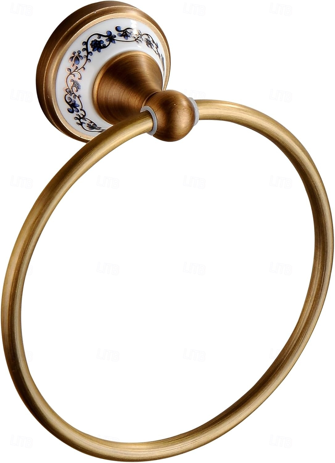 держатель для полотенец из матовой латуни, старинная вешалка из латуни, держатель для полотенец для рук, для ванной комнаты, кухонные принадлежности, настенный, дизайн из фарфора 2026 - $30.99 –P2