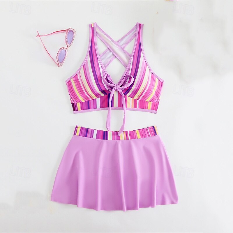 Femme Tankini Maillot De Bain Deux Pièces Dos Nu Maillots de Bain Mosaïque Maillots de Bain Noir Jaune Respirable Séchage rapide Poids Léger Sans Manches - Natation Surf Plage Eté Printemps de 2025 ? $21.59 –P18