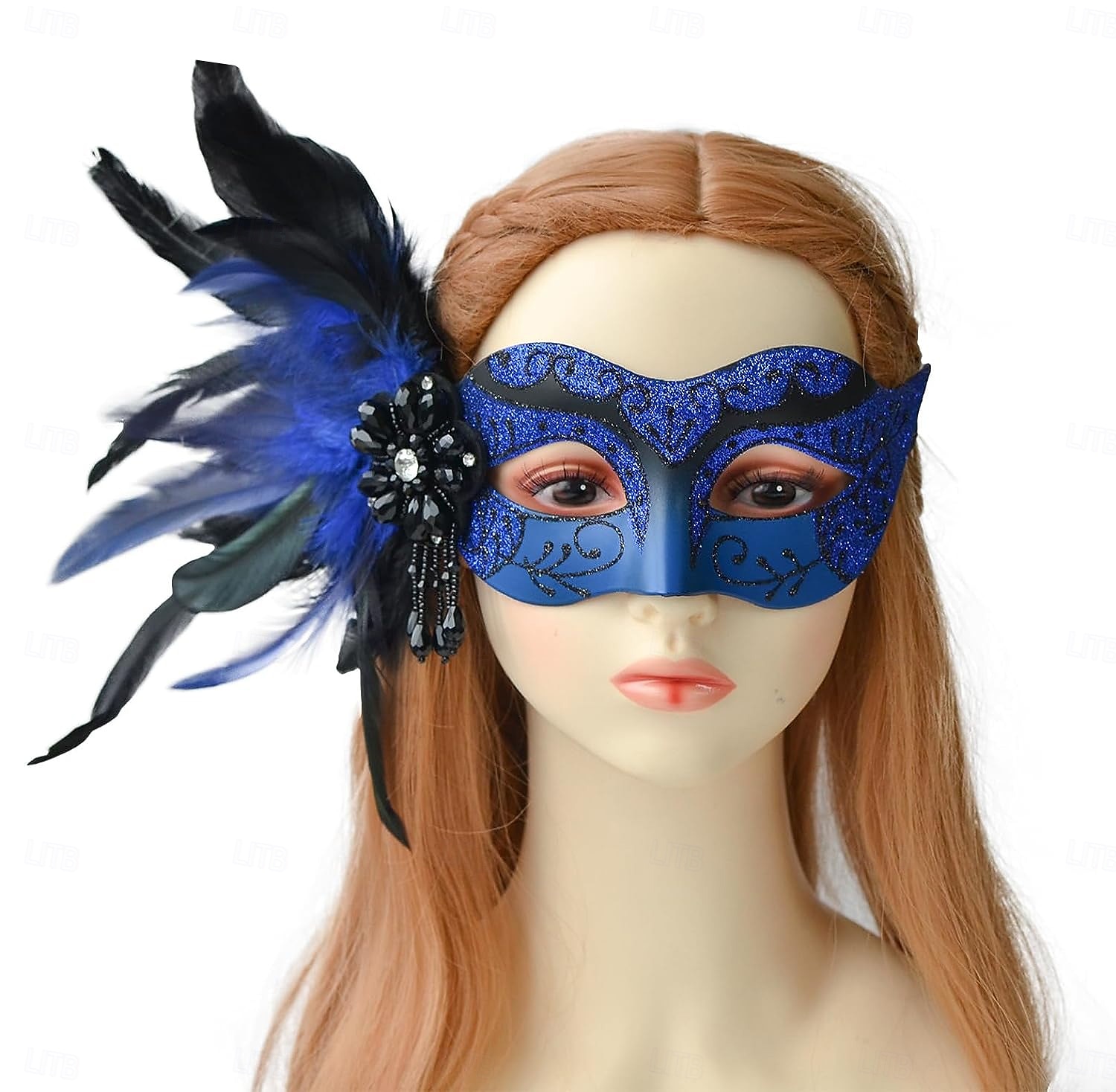Karnevalsmaske Venezianische Maske Columbina Erwachsene Herren Damen Halbes Gesicht Party Maskerade Karneval von Venedig Karneval Einfaches Karnevalskostüm 2025 - $32.99 –P16