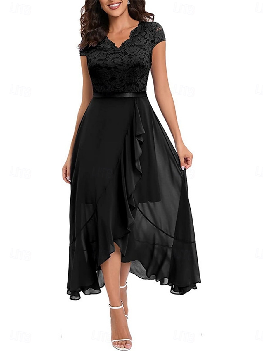 Sukienka na graduacje dla kobiet Sukienka maxi Jednolity kolor Sukienka balowa Sukienka w kształcie litery A Sukienka Fit and Flare Elegancka Formalna Półformalna Gość na wakacje Zaręczyny Przyjęcie 2025 - $41.99 –P12