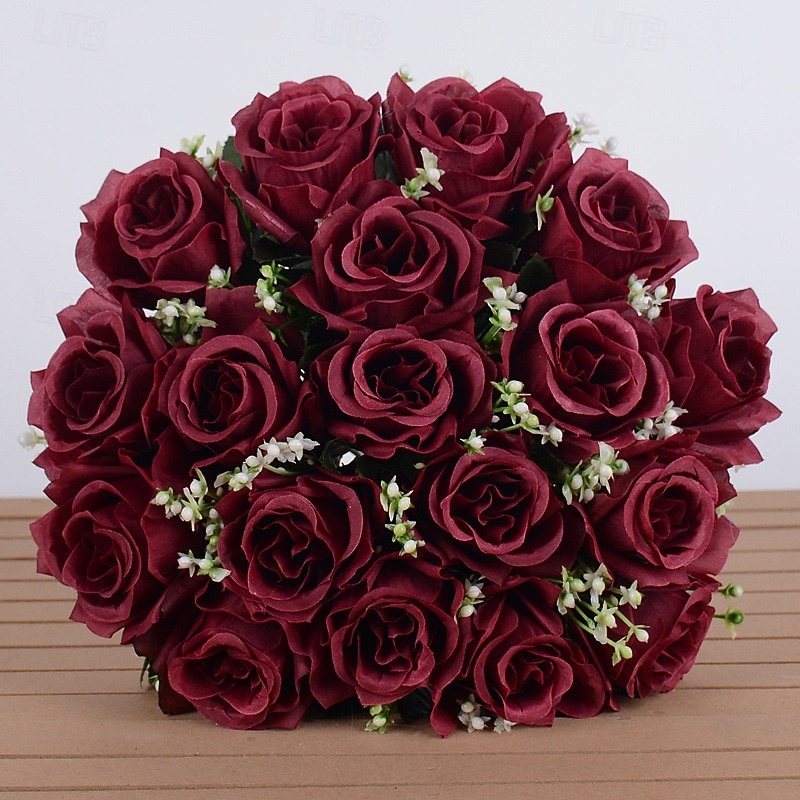 Cadeaux de Noël pour les femmes Maman Elle bouquet de roses artificielles en soie jaune réaliste de 18 pcs - décoration intérieure cadeau pour amis et famille - parfait pour la Saint-Valentin Noël de 2026 ? $18.99 –P14