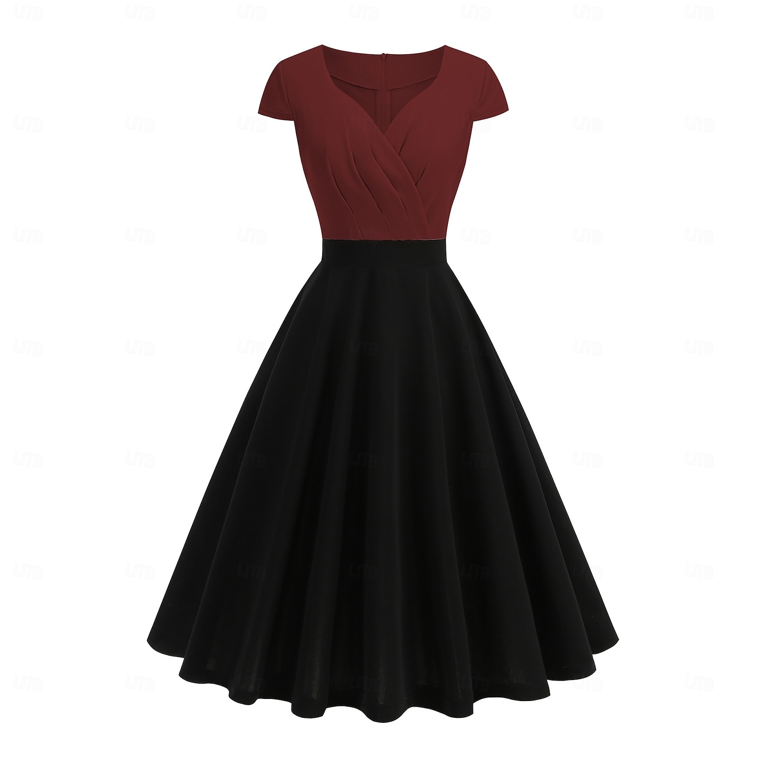 Elegant 1950 Rochie de epoca Lungime Genunchi Rochii Rochie A-Line Rochie de ceai Linia -A Pentru femei Crăciun Carnaval An Nou Venire Acasă Casul / Zilnic Petrecerea Burlăcițelor Adulți Rochii de 2025 - $29.99 –P13