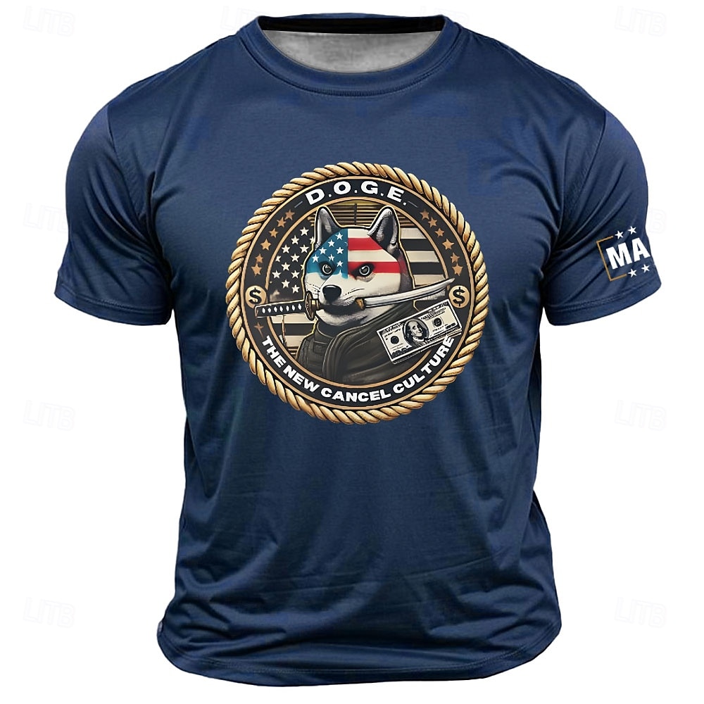 Bărbați DOGE Tricou Manșon scurt Tricou Tipărire 3D Stil Nautic Cămașă Modă Zilnic Stradă Zilnic Negru Albastru piscină Trifoi Vară Primăvară Îmbrăcăminte S M L XL XXL XXXL 2025 - $17.99 –P4
