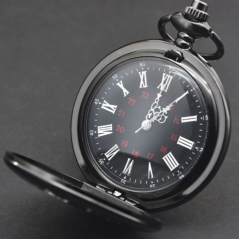Bronzové vintage náhrdelníkové kapesní hodinky Římské pamětní velké s otevřeným předními chatelaine quartz kapesní hodinky top visící hodiny 2025 - $19.99 –P1