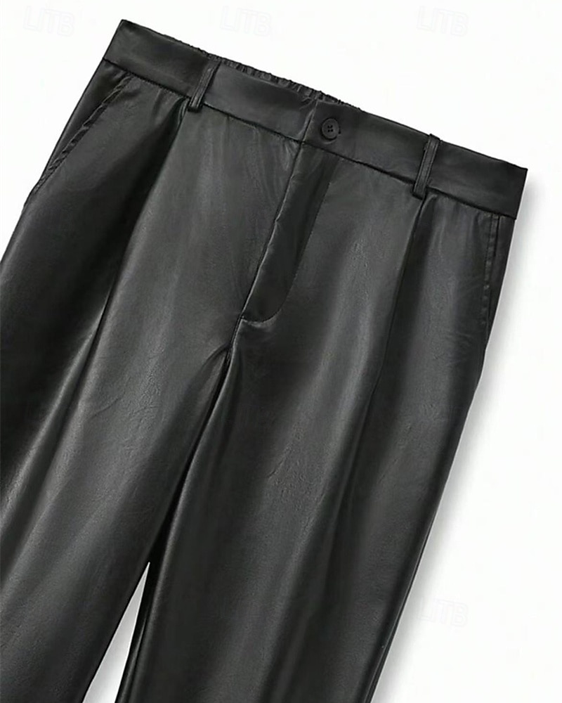 Men's Trousers Casual Pants Lederhosen Pocket Plain Comfort Outdoor Daily Fashion Casual Black Micro-elastic 2025 - $27.99 –P6