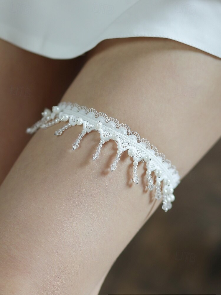 Polyester Fashion Wedding Garter With Pearls / Gore Garters Wedding / Party / Evening 2025 - $15.49 –P4