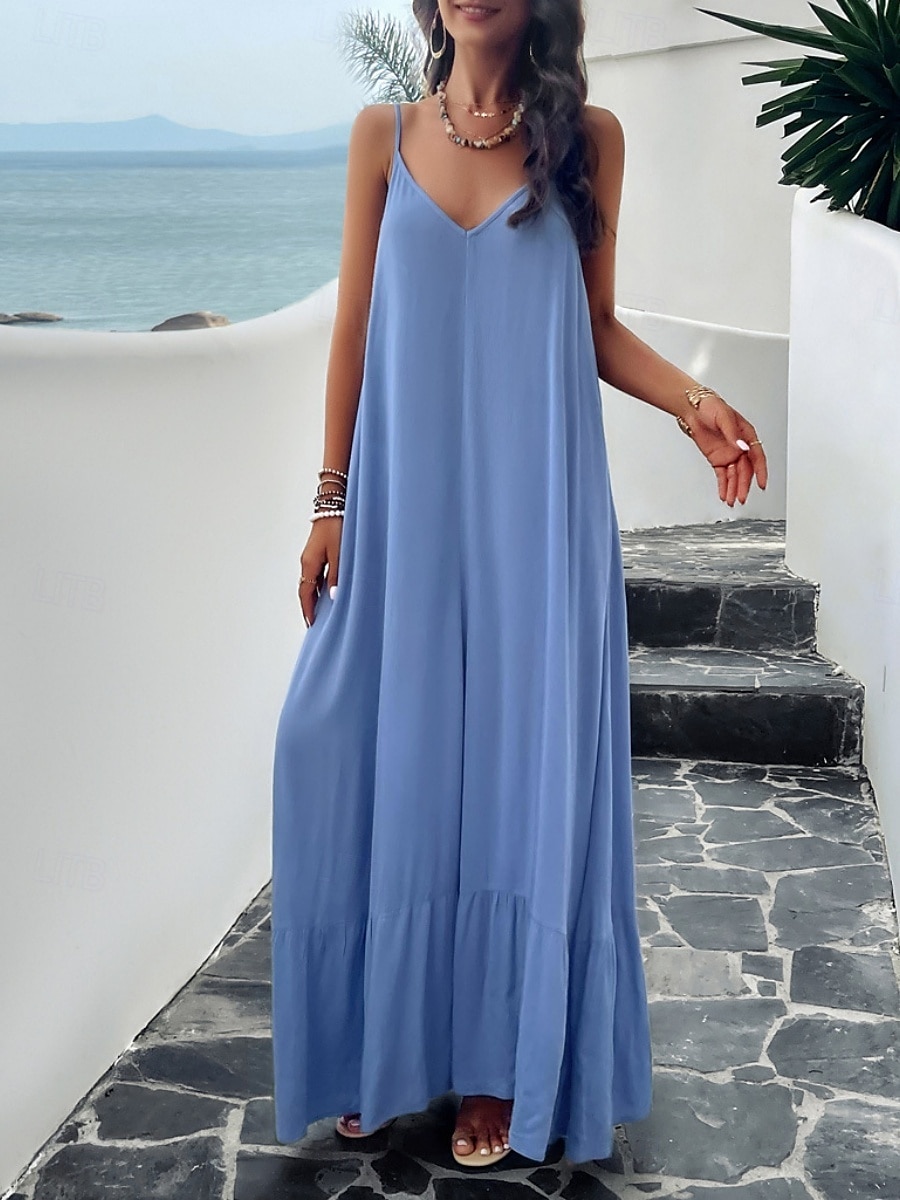 Damen Minikleid Casual kleid skims dress Basic Brautkleider schlicht Urlaub Täglich Regular Fit Glatt Ärmellos Gurt Schwarz Rote Blau Grün Sommer 2025 - $41.99 –P5