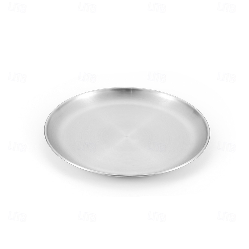 1pc/3pcs pratos de piquenique de aço inoxidável - 8 polegadas leves &empilhável para camping &uso externo de 2025 por $10.99 -P6