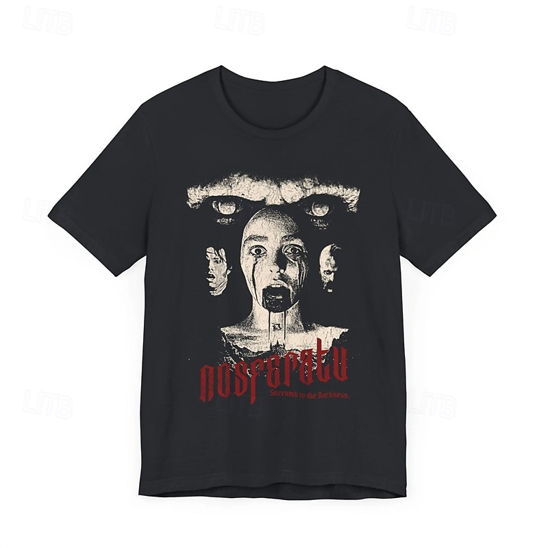 Nosferatu Vampyrer Dracula T-skjorte Figurer Graphic Til Herre Dame Unisex Voksne Maskerade Varmstempling Fritid / hverdag 2025 - $15.49 –P1