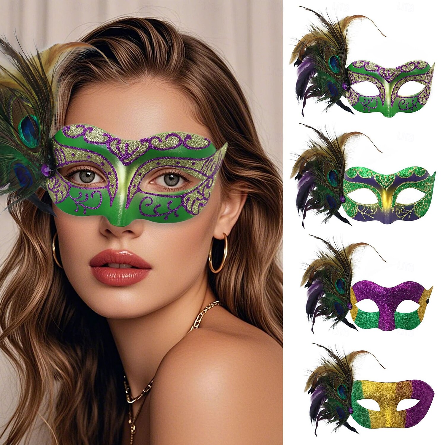 Karnevalová maska Maska Halloween rekvizity Dospělé Dámské Poloviční obličej Výkon Párty Plesová maškaráda Karneval Mardi Gras Jednoduchý karnevalový kostým 2025 - $20.99 –P1