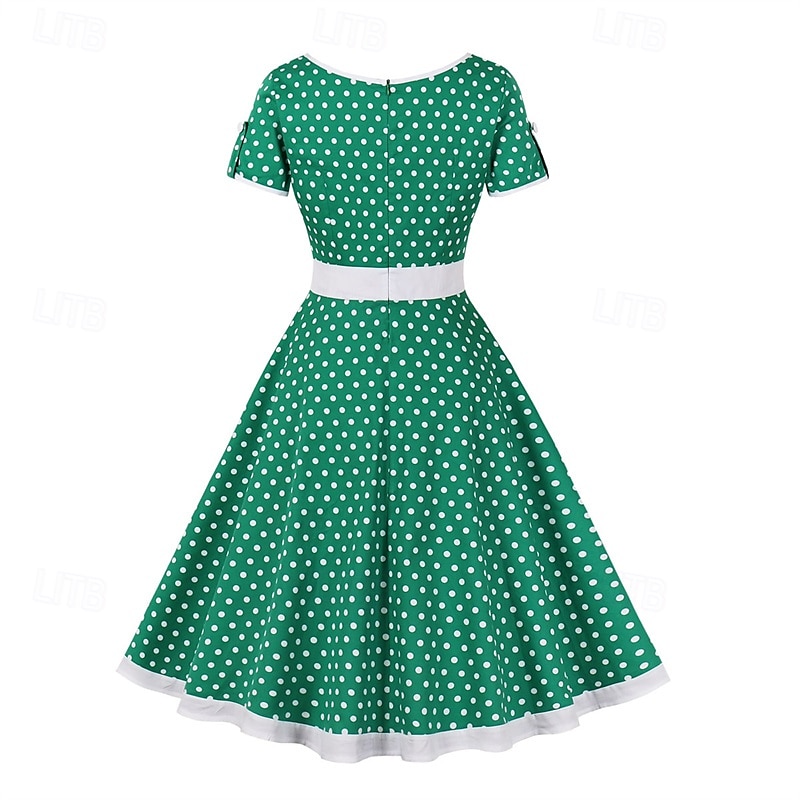 Retro Vintage 1950s Dress Swing Dress Polka Dot Women's Carnival Masquerade Daily Wear Bachelorette Party Adults' Dress Homecoming Dresses 2025 - $34.99 –P14