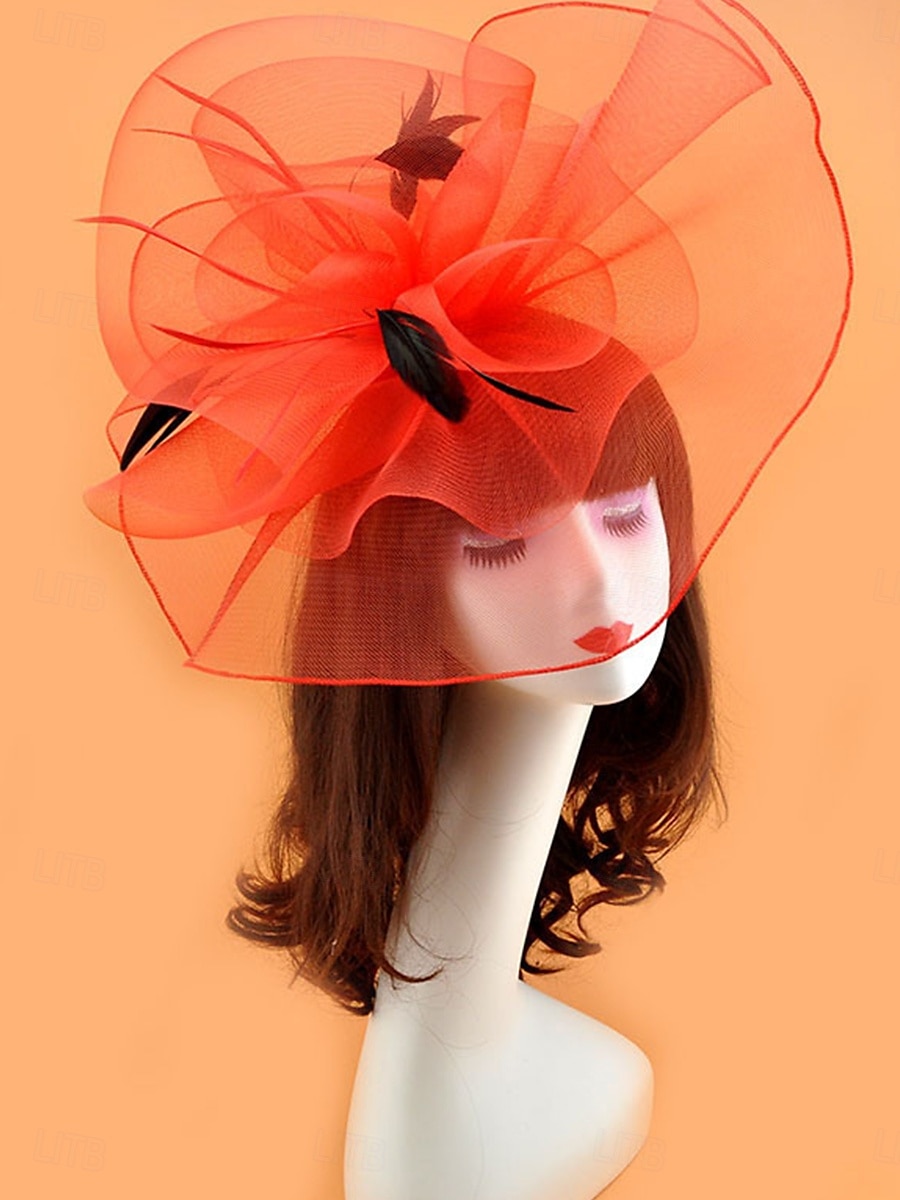Fejdísz tüll esküvő elegáns vintage tüll fejdísszel kiegészítők versenynapi ruha 2025 - $25.99 –P1