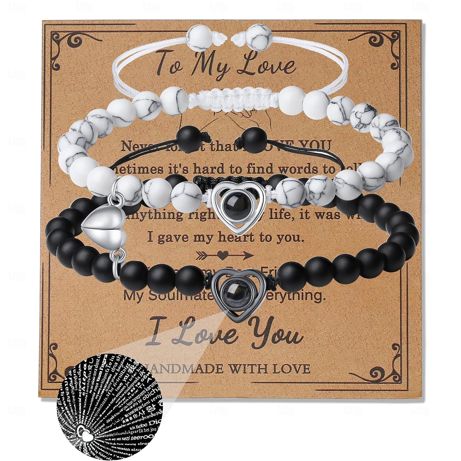 Pulseiras de Toque para Casais Pulseira de Amor Pulseiras Brilhantes para Casais Pulseiras de Toque de Longa Distância Presentes de Relacionamento à Distância para Namorada Joia de Emparelhamento de 2026 por $13.99 –P6
