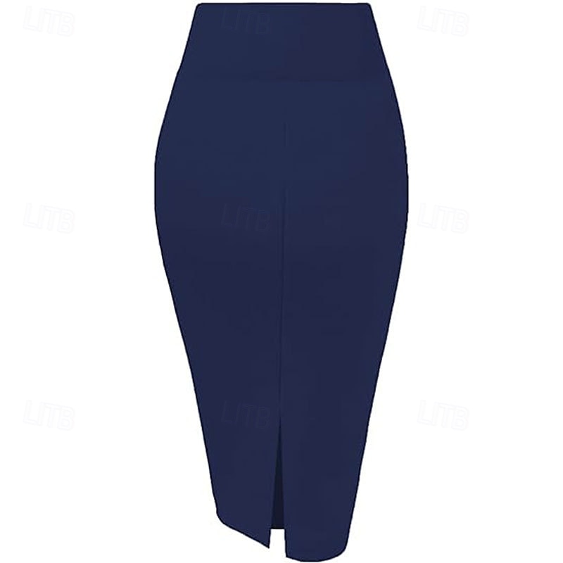 Retro / vintage 1950-luku rockabilly Pitkä Pituus Lyijykynähame Yhtenäinen väri Naisten Naamiaiset Kausaliteetti Arki-asut Teekutsut Aikuisten Hame 2025 - $21.99 –P13