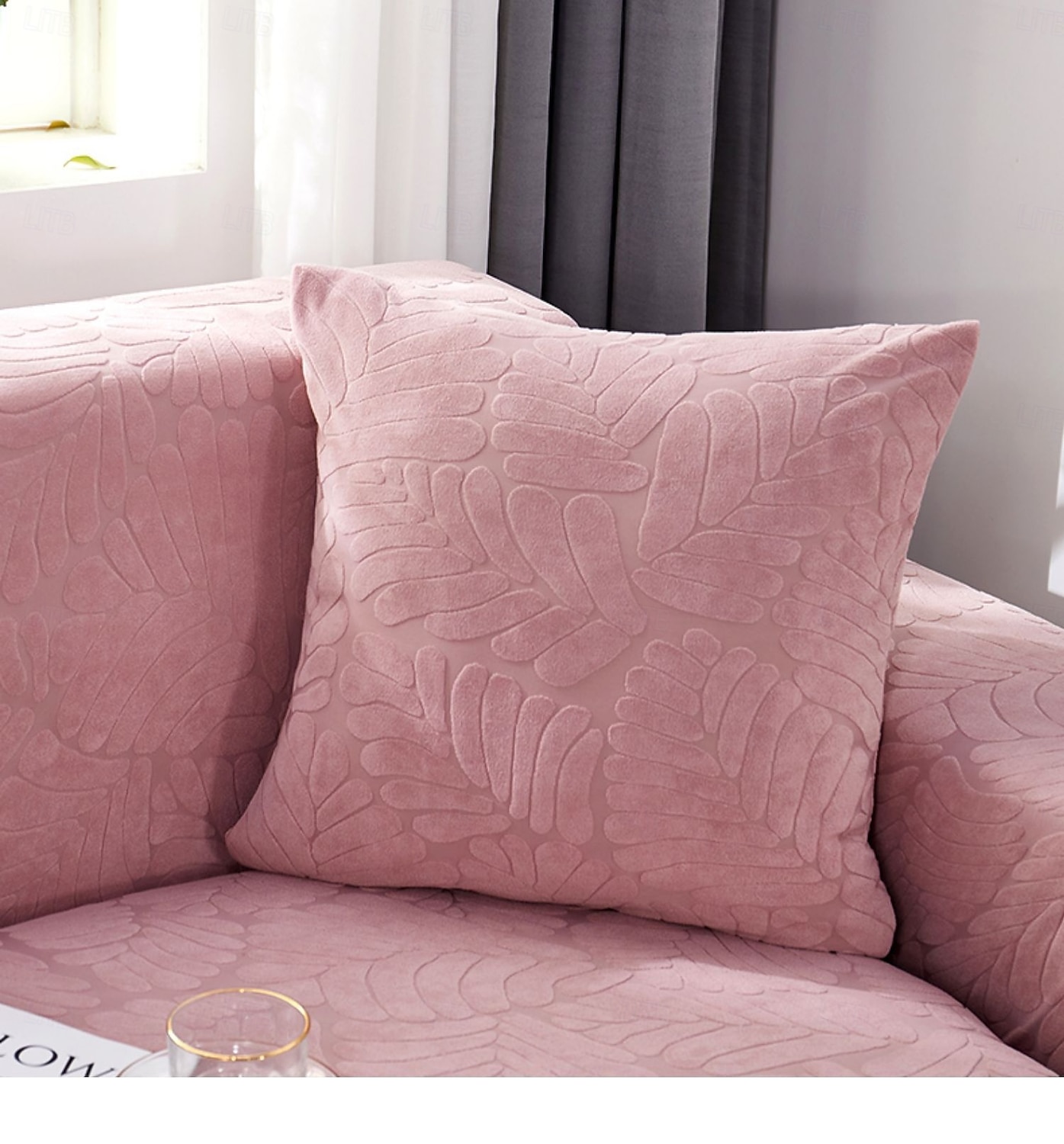 Chenille-blad quiltet putetrekk med bølget kant supermyke firkantede dekorative putetrekk sofa sofa stue 2025 - $15.99 –P2