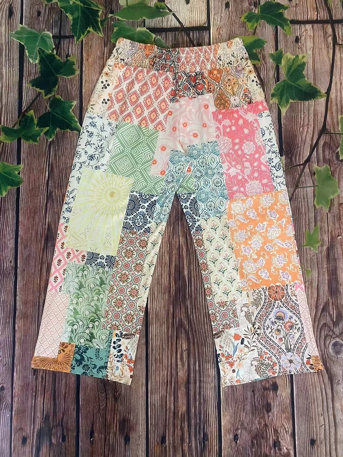 Women's Cropped Pants Casual Full Length Natural Printing Comfortable Micro-elastic Casual Daily Pink Blue Orange Spring Loose Fit 2025 - $19.99 –P1