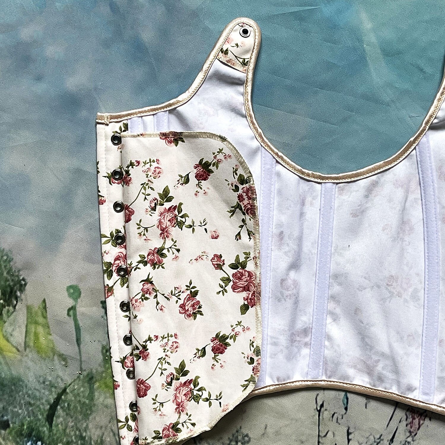 Retró Középkori Reneszánsz Fűző Prsluk Bustier Fűzős Virágos Jacquardszövet Jelmez Női Fantasy királyi Mindszentek napja Farsang Parti Alkalmi / Napi LARP Felnőttek Fűző 2025 - $32.99 –P17