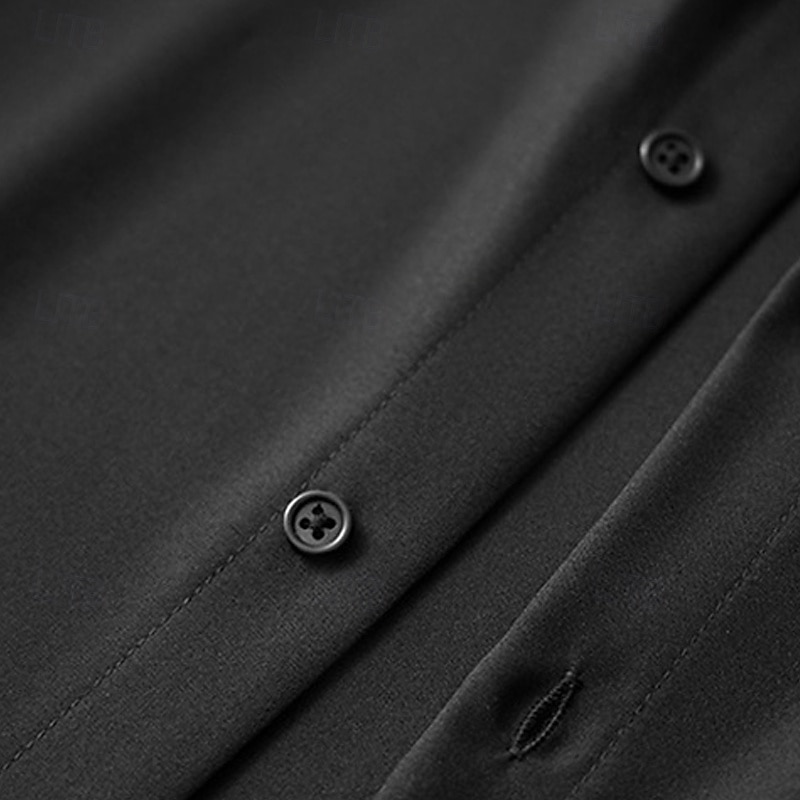 Herren Hemd Sommerhemd Freizeithemd Strandhemd Knopfhemd Schwarz Weiß Grün Langarm Einfach Großvaterkragen Stehkragen Urlaub Hawaiianisch Button-Down Bekleidung Polyester Mode Lässig Bequem 2025 - $25.99 –P8