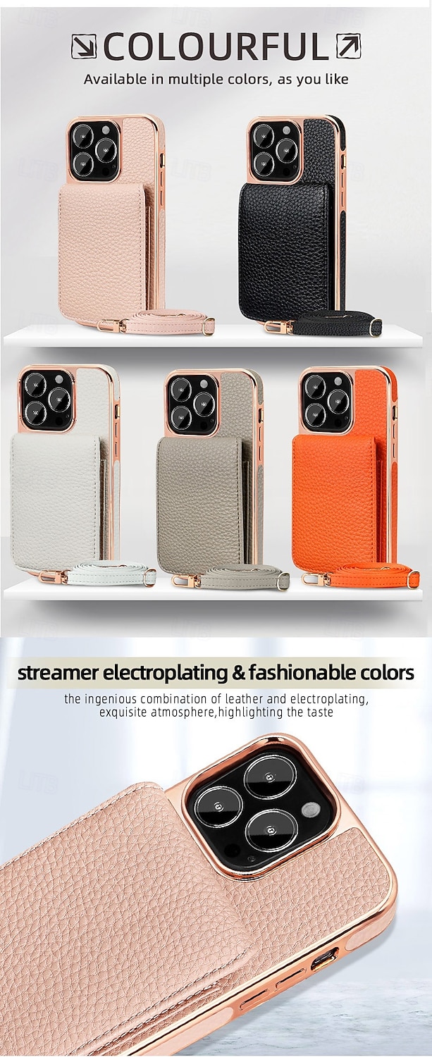 телефон Кейс для Назначение iPhone i16 15 14 Pro Max Plus 13 Pro Max Кейс на заднюю панель со стендом Магнитный с ремешком Ретро Покрытие Кожа PU 2025 - $26.99 –P2