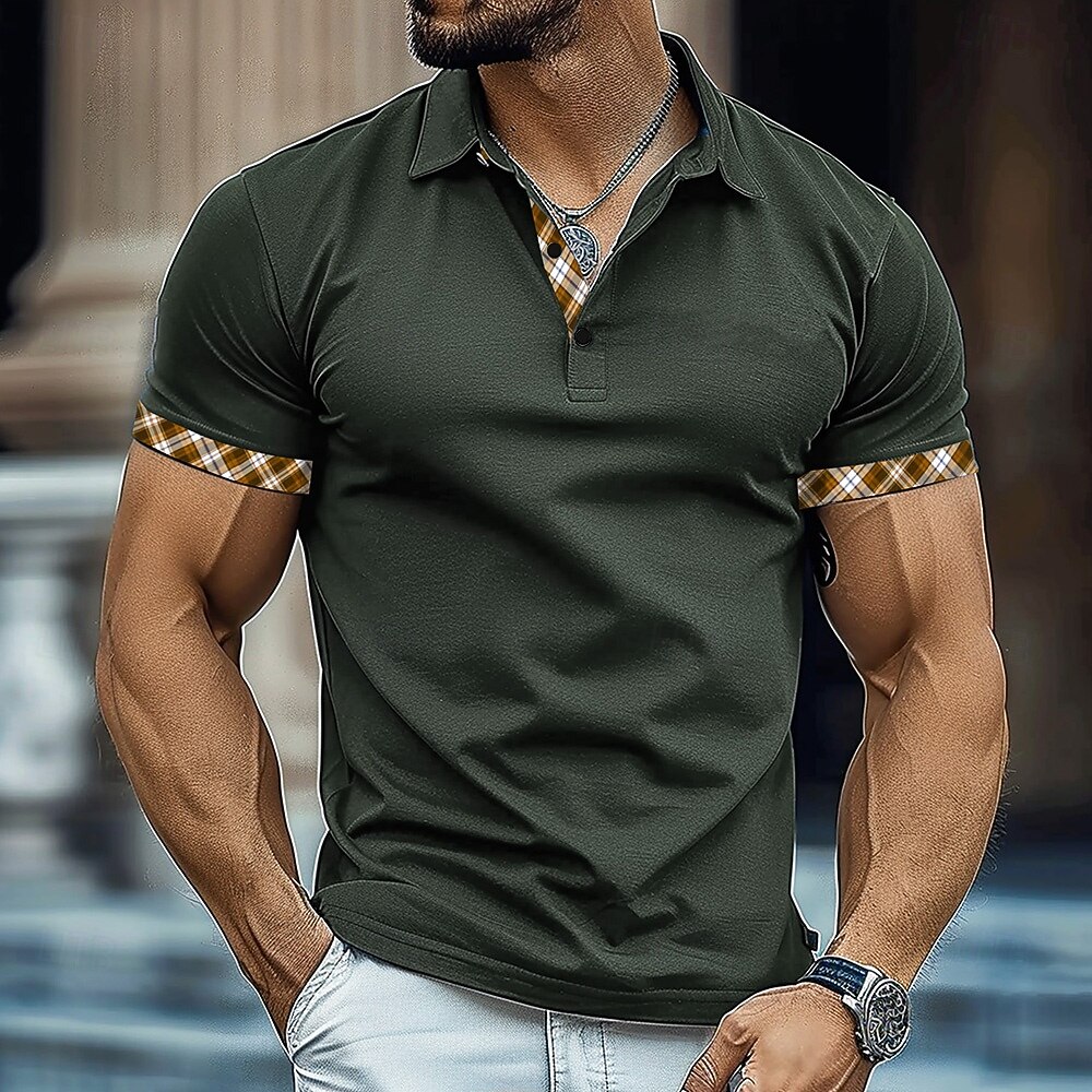 Homme Graphique Polo Manche Courte Polos Chemises à Col Vêtement décontracté de travaile École Extérieur Tenue quotidienne Vêtements de maison Impression 3D Été Vert foncé Bleu de minuit Gris de 2025 ? $27.99 –P2
