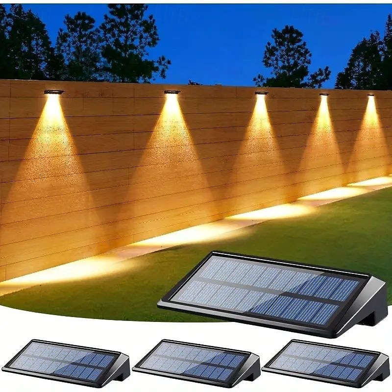 2/4 шт. светодиодных фонарей на солнечных батареях – уличные водонепроницаемые настенные светильники IP65 для столбов забора, террасы, перил, ступенек бассейна, сада, патио, дворового освещения 2026 - $36.99 –P8