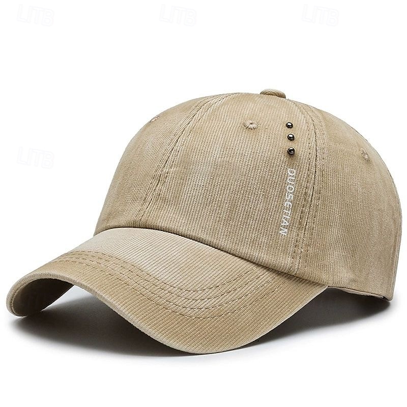 Herren Cap Basecap Sonnenhut Kappe Schwarz Dunkelmarine Baumwolle Niete Modisch Brautkleider schlicht Täglich Wochenende Solide / einfarbig Einstellbar Sonnenschutz Atmungsaktiv 2025 - $7.99 –P6