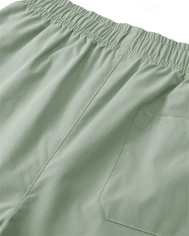 Per uomo Pantaloncini Pantaloncini estivi Pantaloncini casual Tasche A cordoncino Vita elastica Collage Comfort Traspirante Breve Esterno Da mare Sport Informale Nero Blu del 2026 a $12.49 –P8