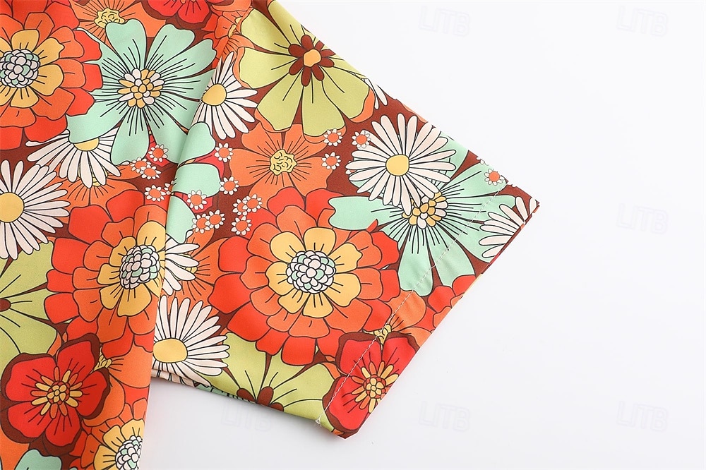 Retro 70. léta Tričko Aloha košile Hippie Květinový Sedmikráska Maškarní kostým Pánské Dovolená Párty Pride Parade Dospělé Tričko 2025 - $20.99 –P10