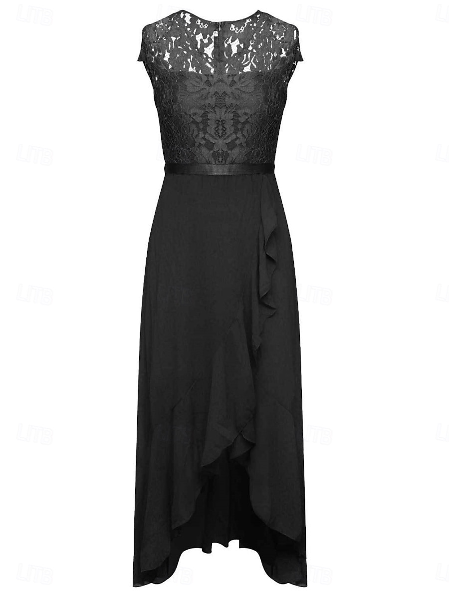 Sukienka na graduacje dla kobiet Sukienka maxi Jednolity kolor Sukienka balowa Sukienka w kształcie litery A Sukienka Fit and Flare Elegancka Formalna Półformalna Gość na wakacje Zaręczyny Przyjęcie 2025 - $41.99 –P11