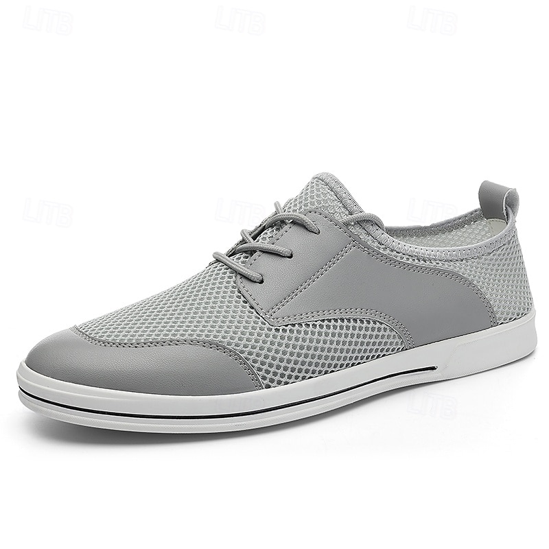 Men's Lightweight Breathable Mesh Lace-Up Sneakers – Casual Walking Shoes with Airy Design for Summer, Travel & Everyday Comfort 2025 - $46.99 –P3