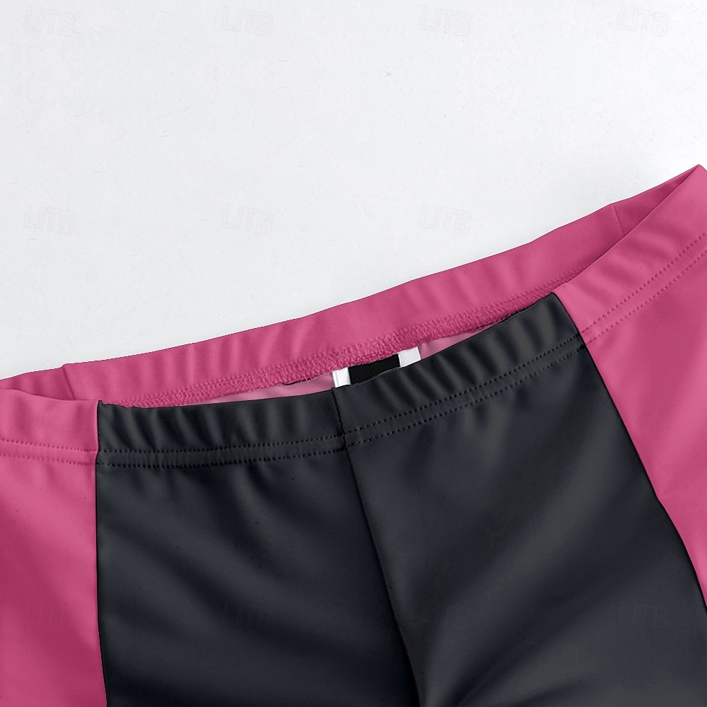 Voor heren Wielrenshirt met shorts Korte mouw Bergracen Wegwielrennen Fuchsia Rode roos Grafisch Fietsen Spandex Sport Grafisch Letter en nummer Kleding 2025 - $47.99 –P14