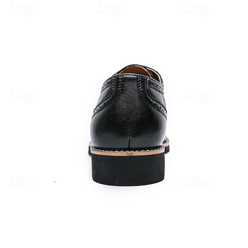 pánské hnědé brogue boty s robustní podrážkou, klasický šněrovací design, ležérní styl pro outdoorové i každodenní nošení 2025 - $46.99 –P5