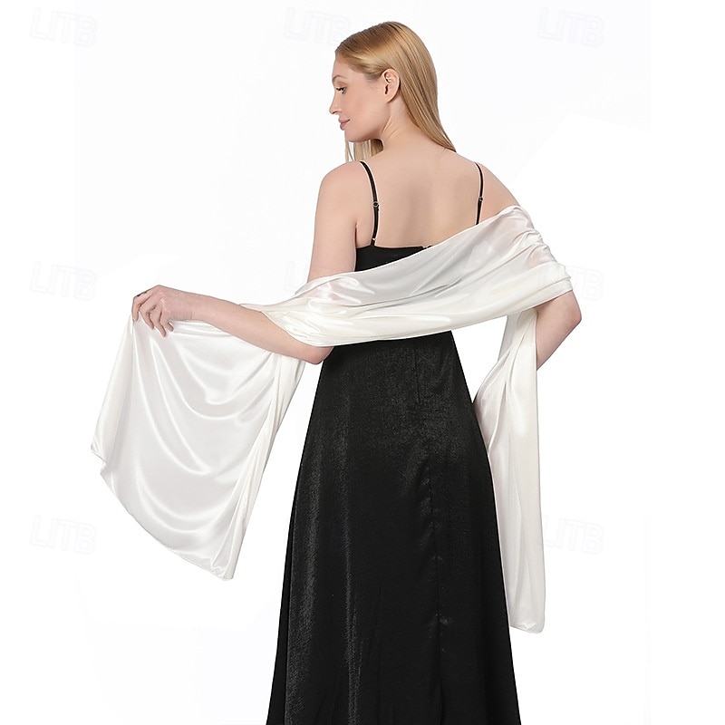 châles et écharpes en mousseline de soie pour femmes pour robes de soirée, élégante étole en mousseline de soie douce et transparente, écharpe de mariage pour mariée de 2025 ? $22.99 –P9