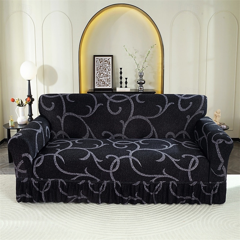 1 Pc Stretch Sofa Slipcover Sofa Cover With Skirt Printed Couch Cover Furniture Protector for Bedroom Living Room Home Decor 2025 - $41.99 –P19