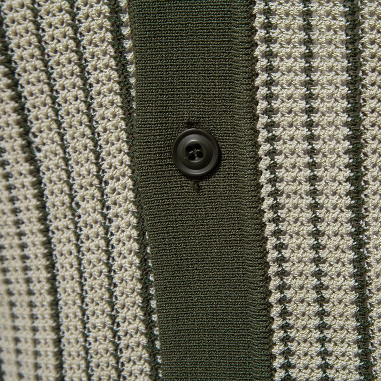 Męskie Gra polo Dzianina polo Formalny Praca Wieczorne Krótki rękaw Prążki Pionowe paski Stripe-Trim Pasek Wiosna Zielony Khaki Gra polo 2025 - $30.99 –P14
