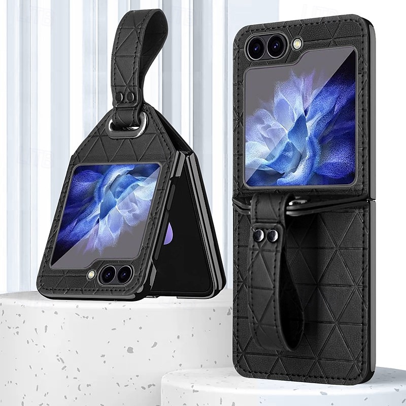 Etui na telefon do Samsung Galaxy Z Flip 6 Z Flip 5 Z Flip 4 Tylny pokrowiec Odporny na wstrząsy Retro PU skóra 2025 - $29.99 –P1