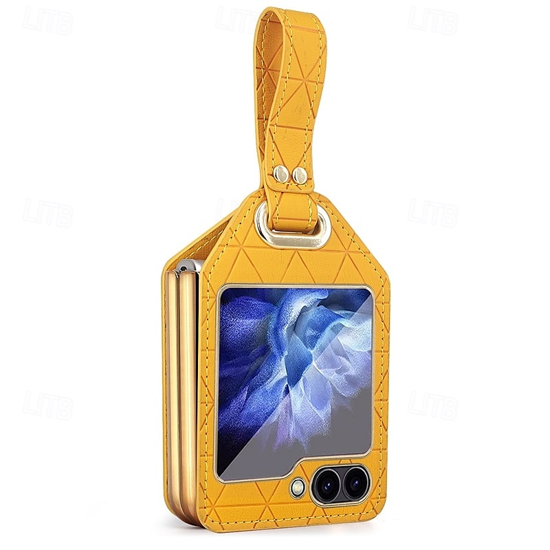 Etui na telefon do Samsung Galaxy Z Flip 6 Z Flip 5 Z Flip 4 Tylny pokrowiec Odporny na wstrząsy Retro PU skóra 2025 - $29.99 –P8